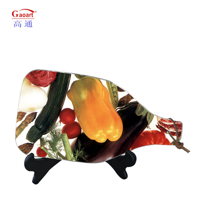 Tempered Glass Cutting Board Unbreakable Round Kitchen Tool with Customized Logo