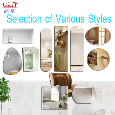 Modern Wall Mirror with Unbreakable Glass Fashion Home Decorative Bath Mounted Mirror