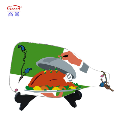 Tempered Glass Cutting Board Unbreakable Round Kitchen Tool with Customized Logo