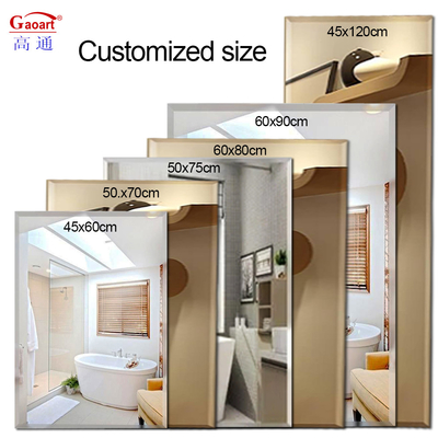 50cm Gold Magic Sticker Mirror for Every Day Bathroom Wall Decor in Full Home