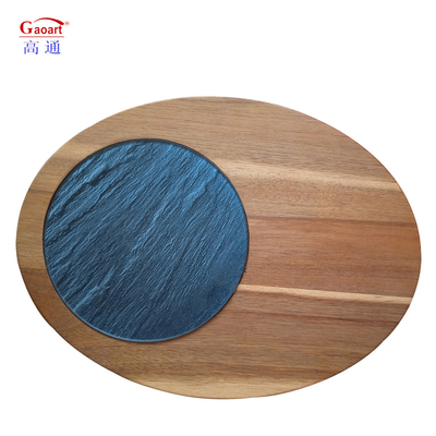Sustainable Design Style Serving Tray with Tempered Cutting Board and Smooth Surface