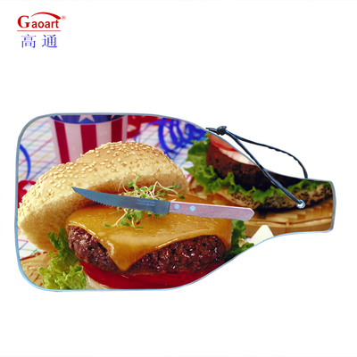 Sustainable Design Style Serving Tray with Tempered Cutting Board and Smooth Surface