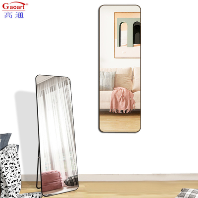 Living Room Popular Design Large Black Stand Mirror with Unbreakable Sheet
