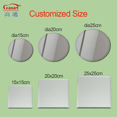 Modern Design Style Rectangle Wall Hanging Mirror with Round Edge and Two-Way Adhesive
