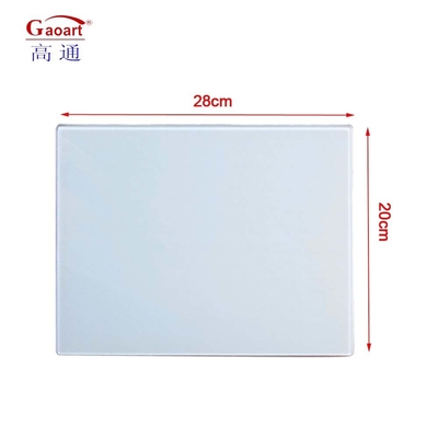 Clear Logo Sublimation Cutting Board for Vegetable and Cheese Made of Tempered Glass