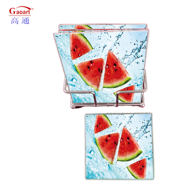 Square Tempered Custom Tool Cutting Board for Kitchen Glass Coaster Multi-Functional