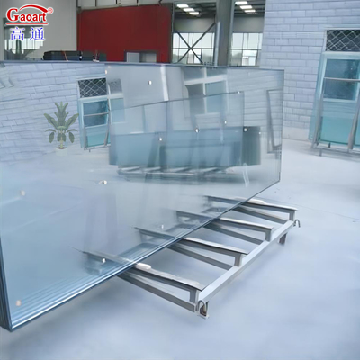 Large Fire Beveled Frameless Building Tempered Glass Waker Pieces with Flat Structure
