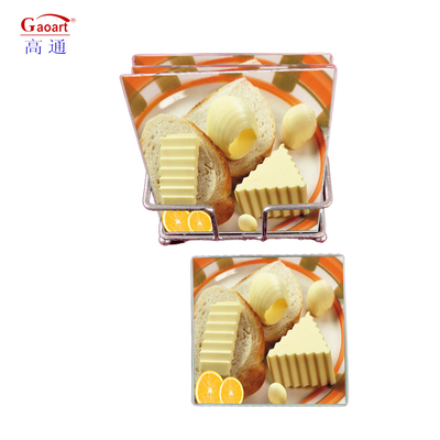 Smooth Surface Tempered Glass Cutting Board Classical Design for Kitchen Wine Coaster