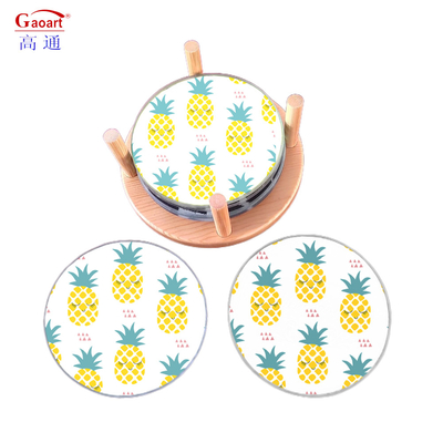 Tempered Square Bread Float Cut Blank Custom Shape Cutting Board with Wine Glass Coaster