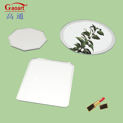 Modern Design Style Rectangle Wall Hanging Mirror with Round Edge and Two-Way Adhesive