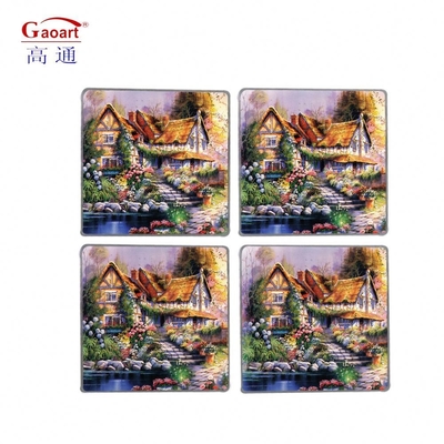 Sustainable Clear Float Tempered Glass Coaster Custom Cut Shape Kitchen Cutting Board