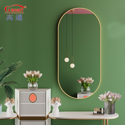European Style Aluminium Alloy Frame Wall Mirror for Home Decorative Stick Art Framed