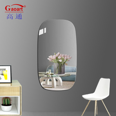 Customized Size Glass Hallway Full Length Beauty Salon Bathroom Makeup Furniture Bath House Decor With Light