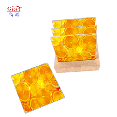 Customized Color Cutting Board Square Shape with Smooth Surface and Wine Glass Coaster
