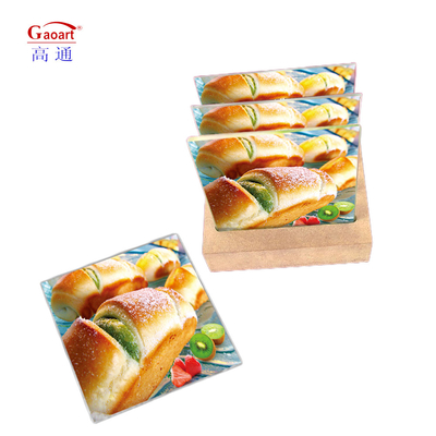 Customized Color Cutting Board Square Shape with Smooth Surface and Wine Glass Coaster