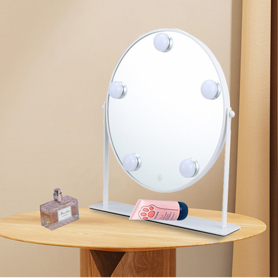 Portable Pocket Small Handheld Little Makeup With Led Light Table Mirror For Everyday