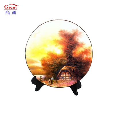 Tempered Cutting Board with 6mm Glass Thickness White Round Serving Tray Placemat