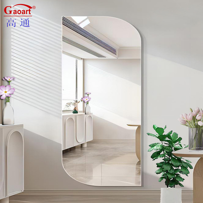 Home Full Body Float Glass Dress Design Length Led Light Beveled Wall Hanging Decoration Mirror