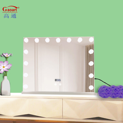 Popular Design Makeup Vanity Led Custom Big Lighting Home Decor With Light Bulb Mirror