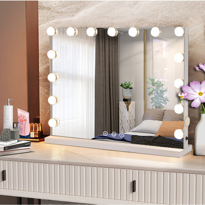 Extra LOGO Yes Large Vanity Led Makeup In Chrome Espejo Hollywood With Light Bulb Mirror