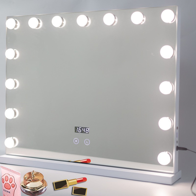Custom House Decor Fashion Design Style Chrome LED Makeup Vanity with Light Bulb Mirror