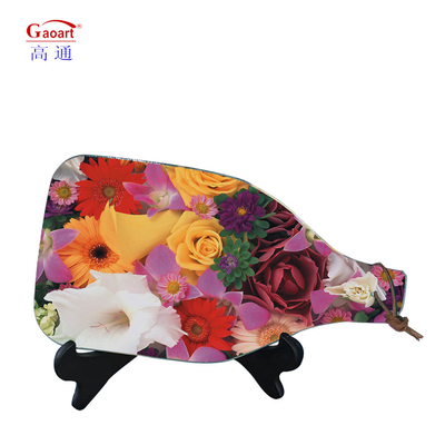 Sustainable White Chopping Block Kitchen Round Tempered Glass Cutting Board With Handle