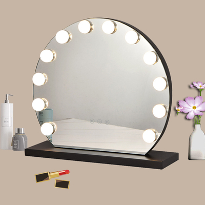12 Dimmable LED Vanity Mirror with Logo Design