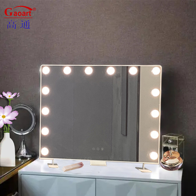 Customized Black Chorome Light Vanity Makeup Lighted Mirror with Hollywood Style