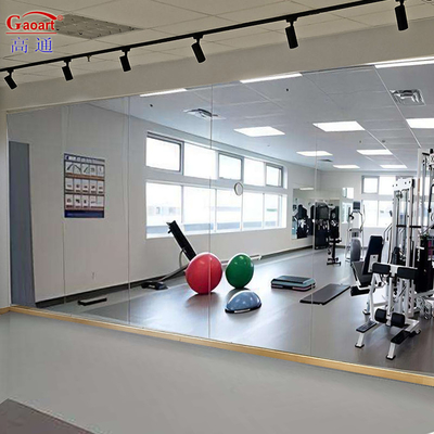 Modern Home Decor Large Waterproof Gym Wall Mirrors with Stylish Glass Panels Design