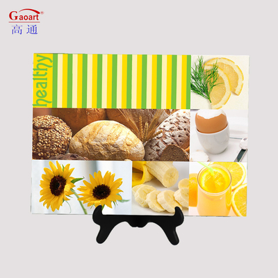 Sustainable Classic Design 6mm Custom Vegetable Tempered Glass Cutting Board with Handle