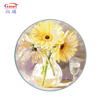 Sustainable Round Glass Tempered Toughened Unbreakable Custom Chopping Board for Kitchen