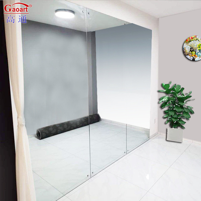 Large Wall Mount Silver Decorative Home Barber Station Mirror For Dance Studio Salon