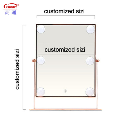 Every Day Occasion Popular Design Light Bulb In Chrome Travel Cosmetic Makeup Vanity With Hollywood Mirror