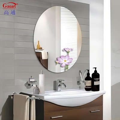 Irregular Shape Wall Mirror Modern Design for Beauty Salon Beveled Edge Large Glass
