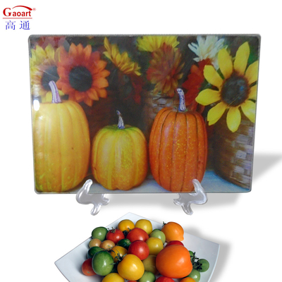Smooth Round Glass Cutting Board Square with 4mm Tempered Tempered Kitchen Toughened