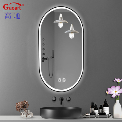 Smart Glass Round Design LED Mirror for Hotel Room Full Light Up Bedroom Decoration Wall