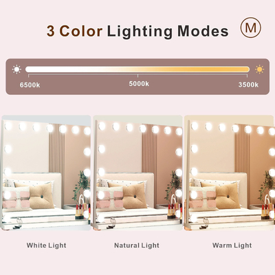 Customizable Fashion Design Makeup Vanity Hollywood Led Mirror with Chrome Finish