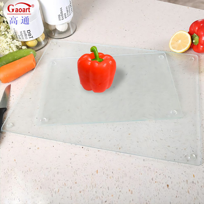 Good Selling Custom Size Cheese Tempered Glass Cutting Board with Unbreakable Design