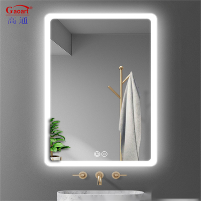 Big Bathroom Modern Hello Kitty Fogless Shower Smart Sticker Wall with LED Light Mirror