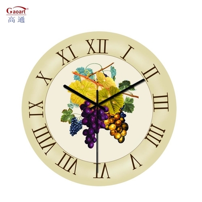 Needle Display Type Large 12inch Customized Size Wall Clock for Home Glass Decoration