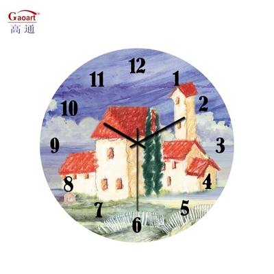 Modern Single Face Tempered Glass Wall Decorative Clock for Custom Home Bedroom Decor