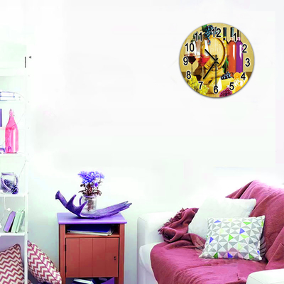 Separates Modern Mantel Home Decor Wall Bedroom Clock for Sublimation Glass Decoration
