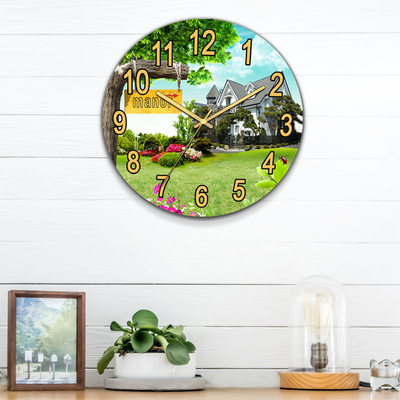 Separates Modern Mantel Home Decor Wall Bedroom Clock for Sublimation Glass Decoration