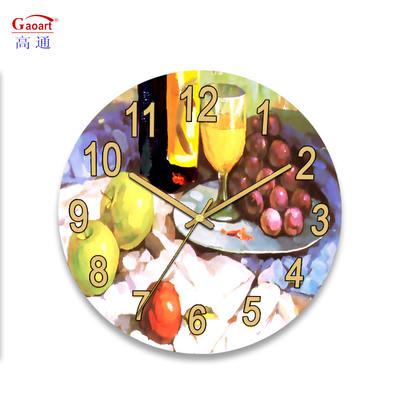 Modern Glass Face Clock for Living Room Mantel Sublimation Kitchen Mirror Home Decor