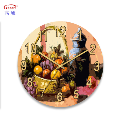 Needle Display Scenic Pattern UV Clock for Bedroom Bathroom Glass Time Sublimation
