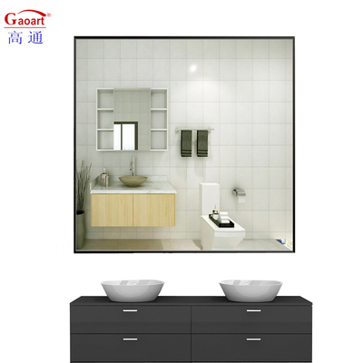 The Large Gold Metal Aluminum Standing Floor Wall Bathroom Home Decor With Glass Mirror
