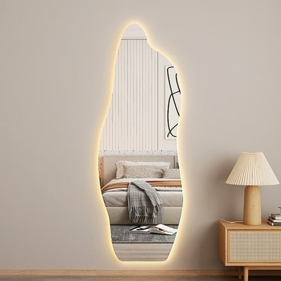 Licensed Silver Mirror LED Waterproof Bathroom Shower for House Decor and Living Room