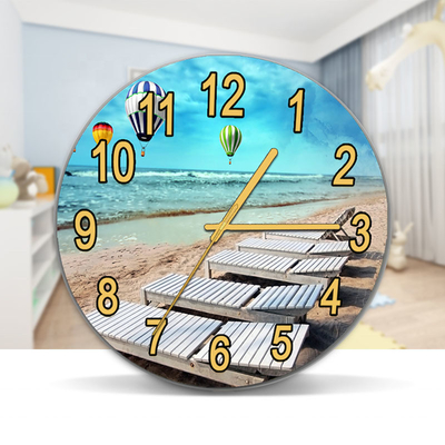 Modern Luxury Sublimation Large Kitchen Decor Home UV Clock with Needle Display Type