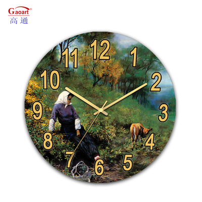 CLASSIC Tempered Glass Mirror Kitchen Sublimation Mantel Living Room Pendant Face UV Clock