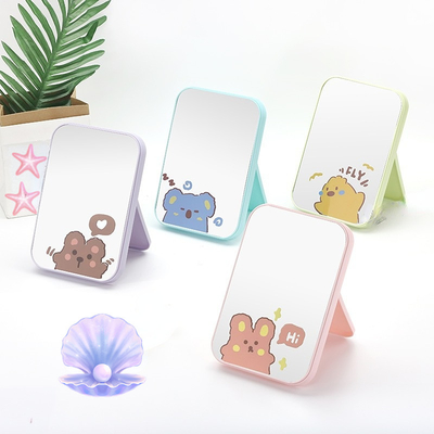 Top Fashion Design Style Standing Table Make Up Small Travel Cosmetic Makeup Desk Mirror